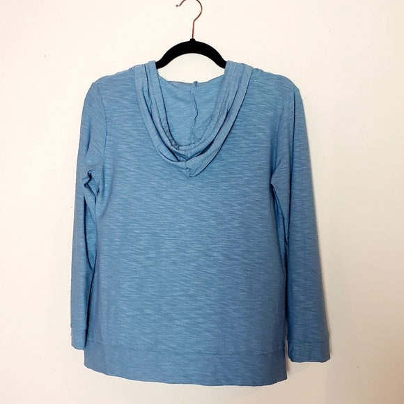 NWOT Free Fly Women's Bamboo Outdoors Pullover Thin Hoodie Light Blue - Picture 2 of 4